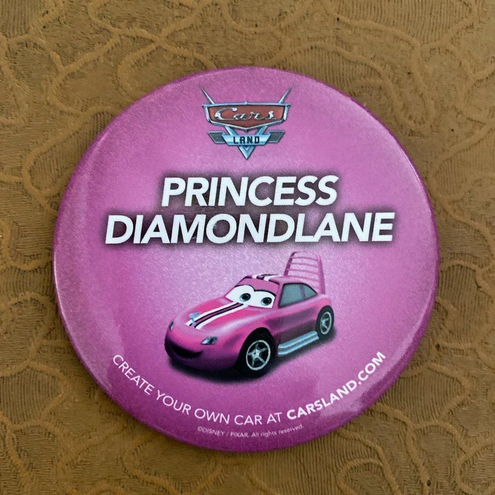 Disney California Adventure Cars Land Promo Button – Princess Diamondlane